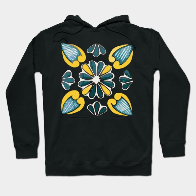 Talavera Green & Gold Hoodie by jgeiger714